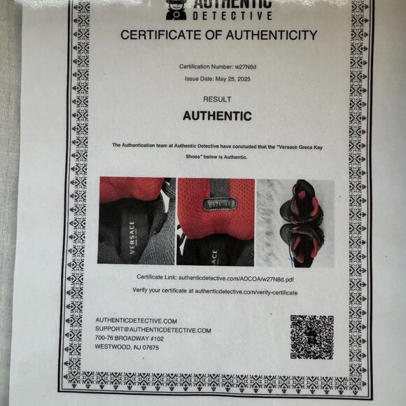 Versace Black & Red Hiking Sneakers With Vibram Soles‎ & COA - Picture 16 of 16